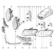 Фара передня ліва Renault Sandero II / Logan II 2013-2015 Виробник Рено Франція — 260607796R