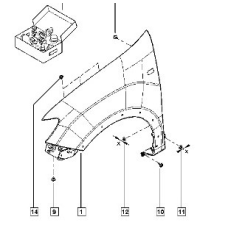 Крило переднє ліве Renault Sandero II / Logan II — Виробник Рено Франція — 631015804r