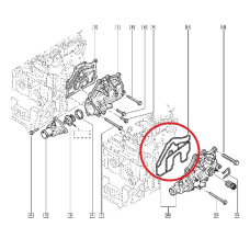Прокладка корпусу термостата Renault Scenic II (Ріно Сценик 2) 1.6i 16V (K4M). Оригінал Renault 8200029741