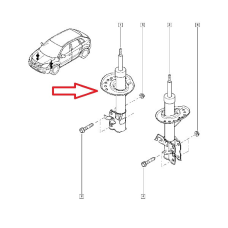 Амортизато передній правий Renault Koleos, Nissan X-Trail 4x4 і 4x2. Оригінал E4302-3UB0B
