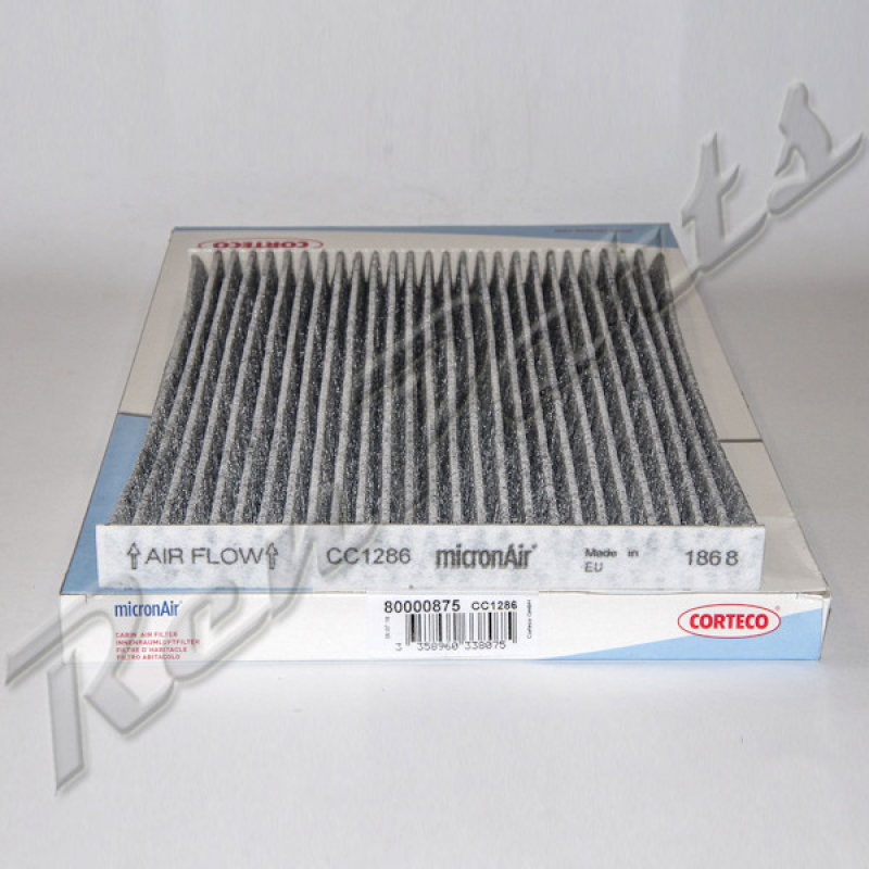 Фільтр салону вугільний Nissan Qashqai J10 (Нісан Кашкай). Corteco 8000875 — Італія