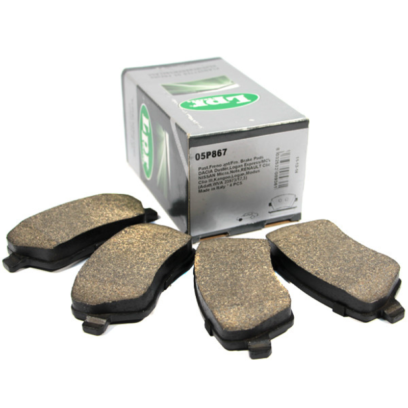 Колодки гальмівні передні Nissan Note E11 (Нісан Ноут) -1.6i, -1.4i Виробник LPR Італія — 05P867